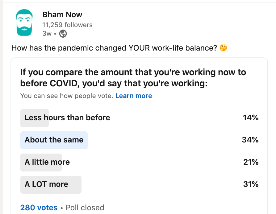 LinkedIn Bham Now survey