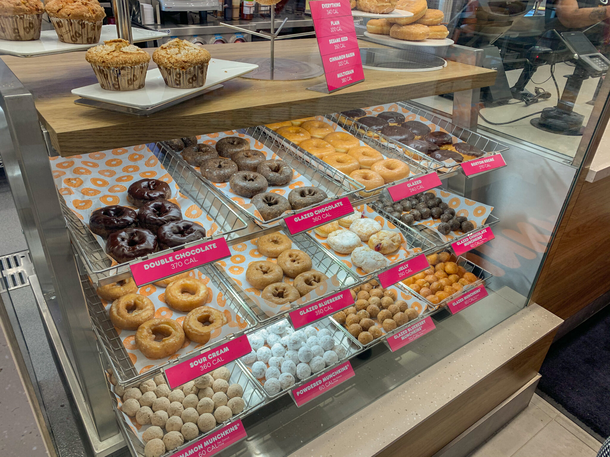 Dunkin' donut selection