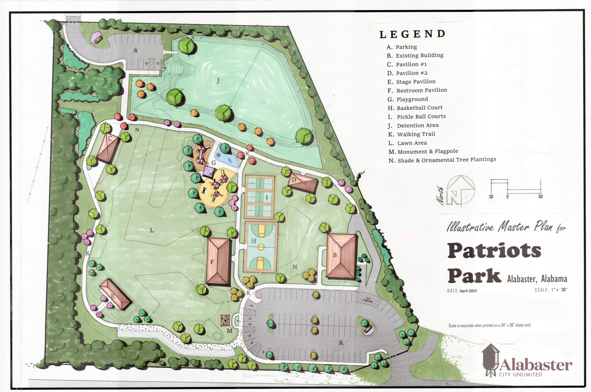 The construction plans for Patriots Park set to break ground soon.