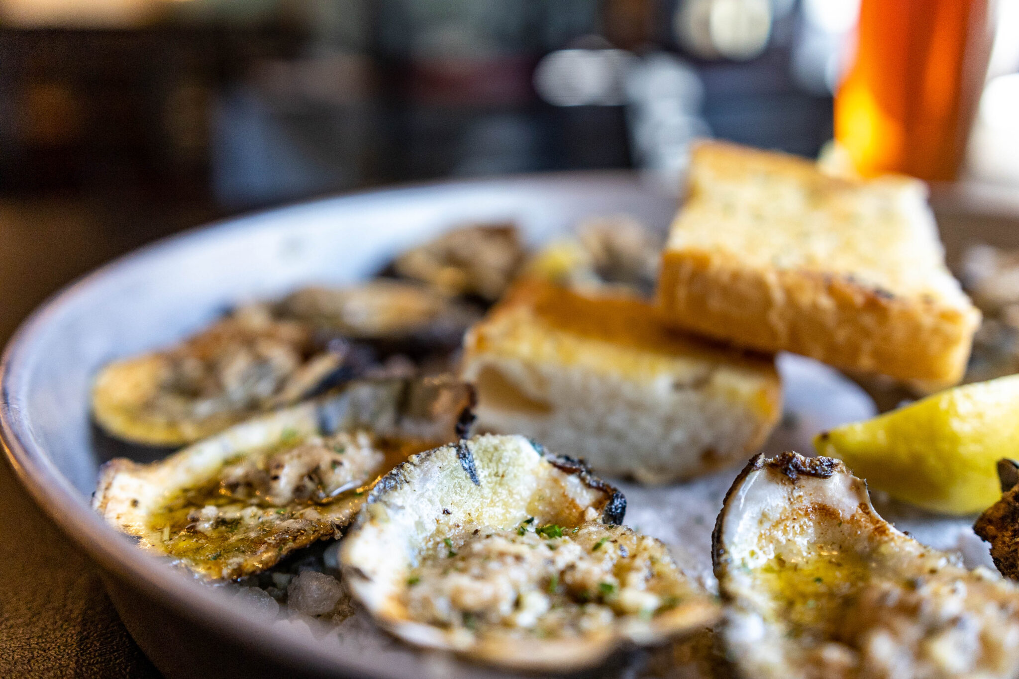 Charbroiled oysters