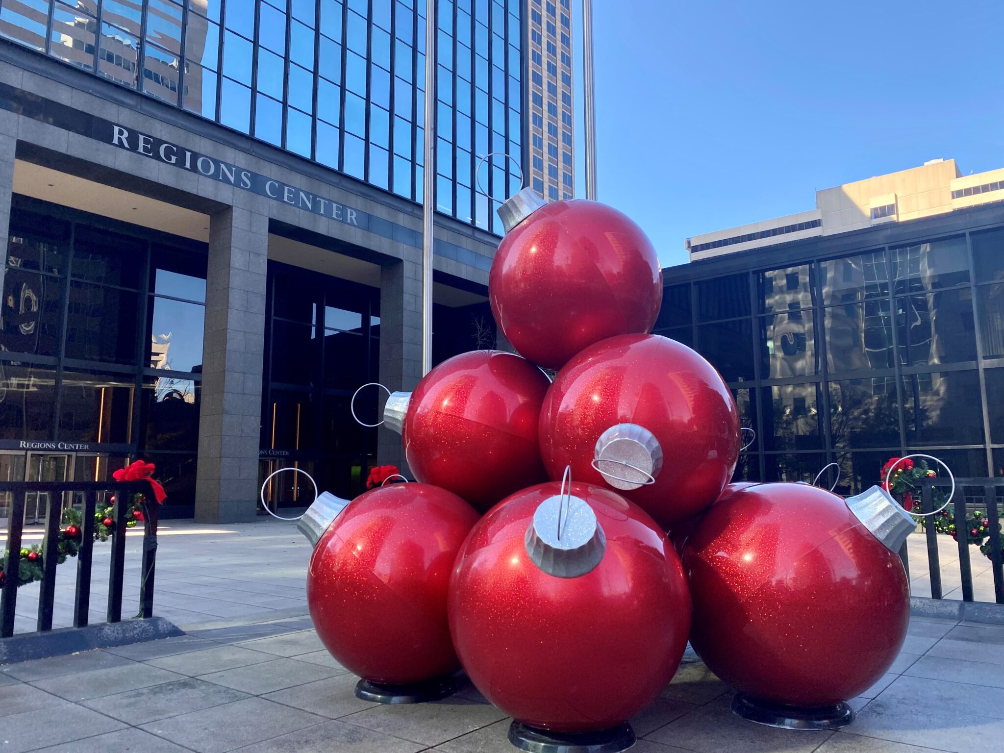 Regions Bank’s holiday lights are back every night, now through Jan 1