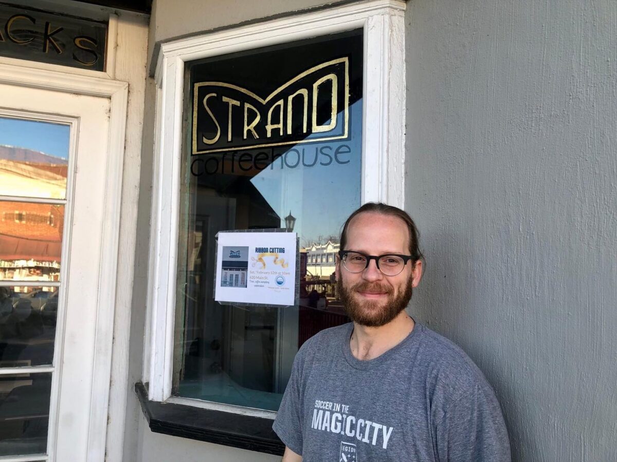 Strand Coffeehouse owner Sean Eichelberger