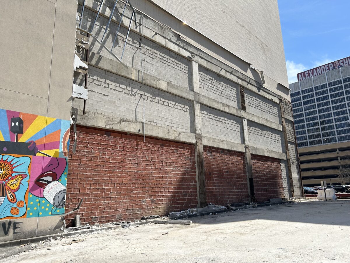 mural Mural in downtown Birmingham destroyed by severe winds