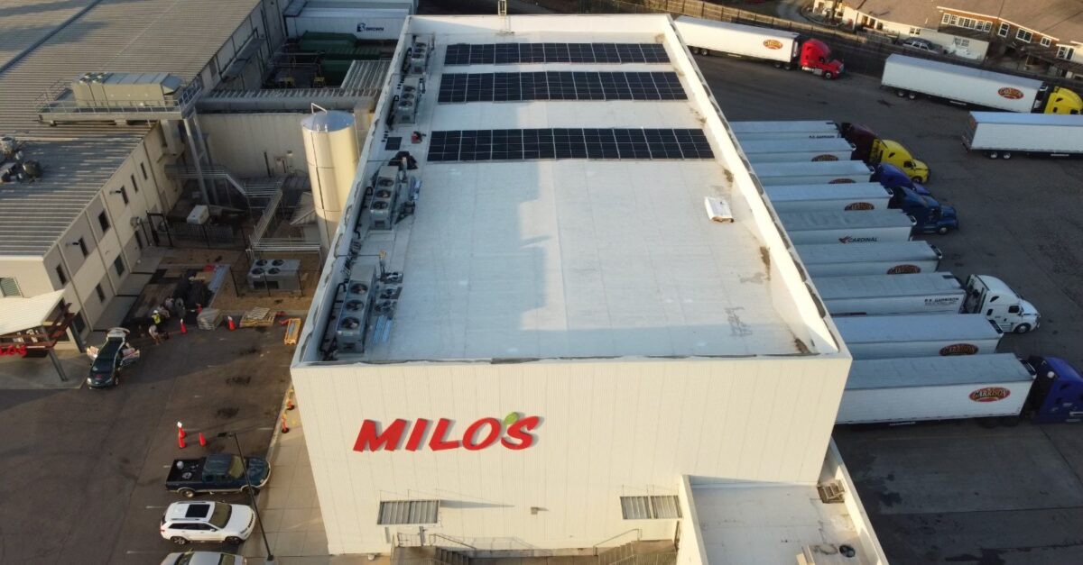 Milo’s Tea Co. installs solar array at Bessemer HQ and partners with Cahaba River Society