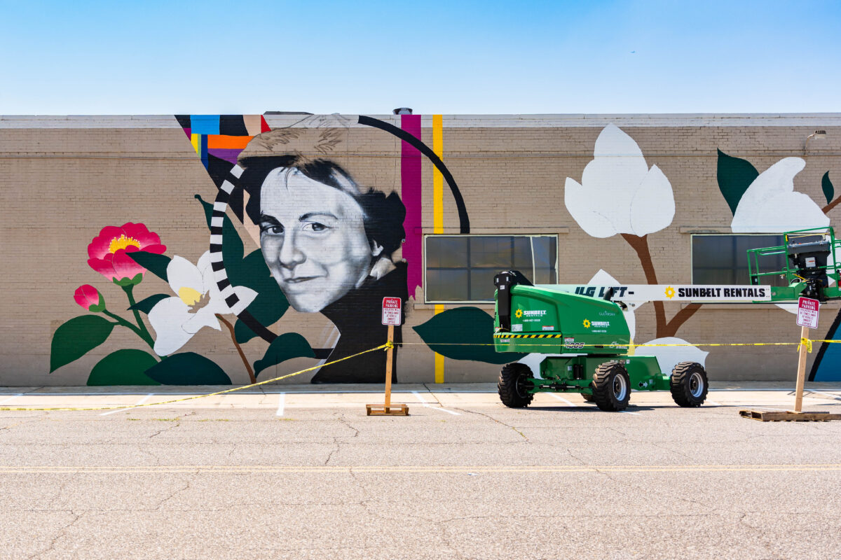New mural celebrating Alabama women begins near Legacy Arena