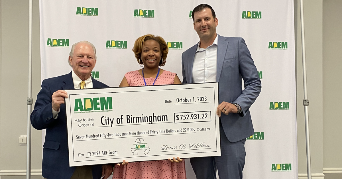 Birmingham, Irondale & Shelby County awarded .1M+ in recycling grants Birmingham, Irondale & Shelby County awarded .1M+ in recycling grants