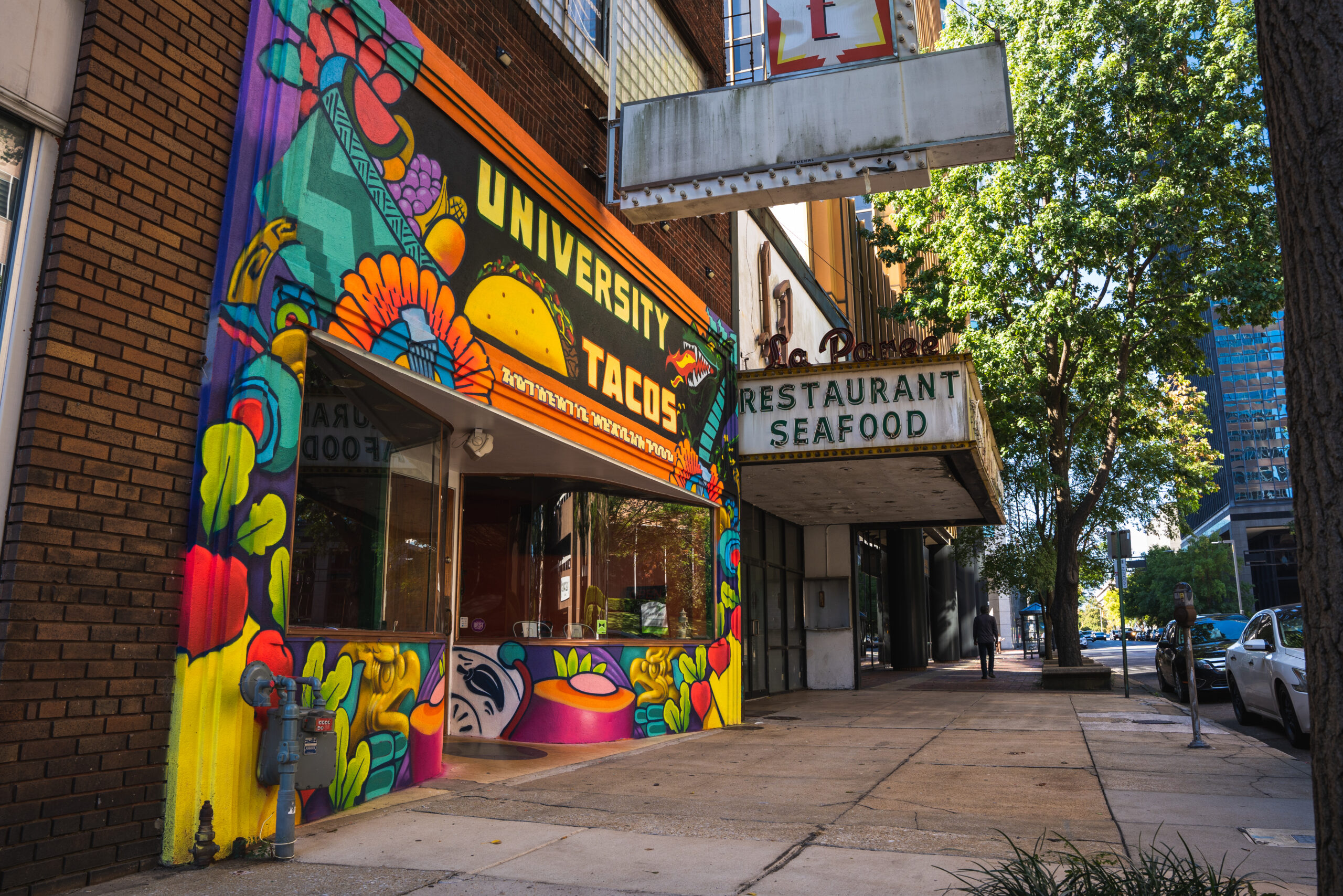 NEW University Tacos location features mural by Dewon Moton NEW University Tacos location features mural by Dewon Moton