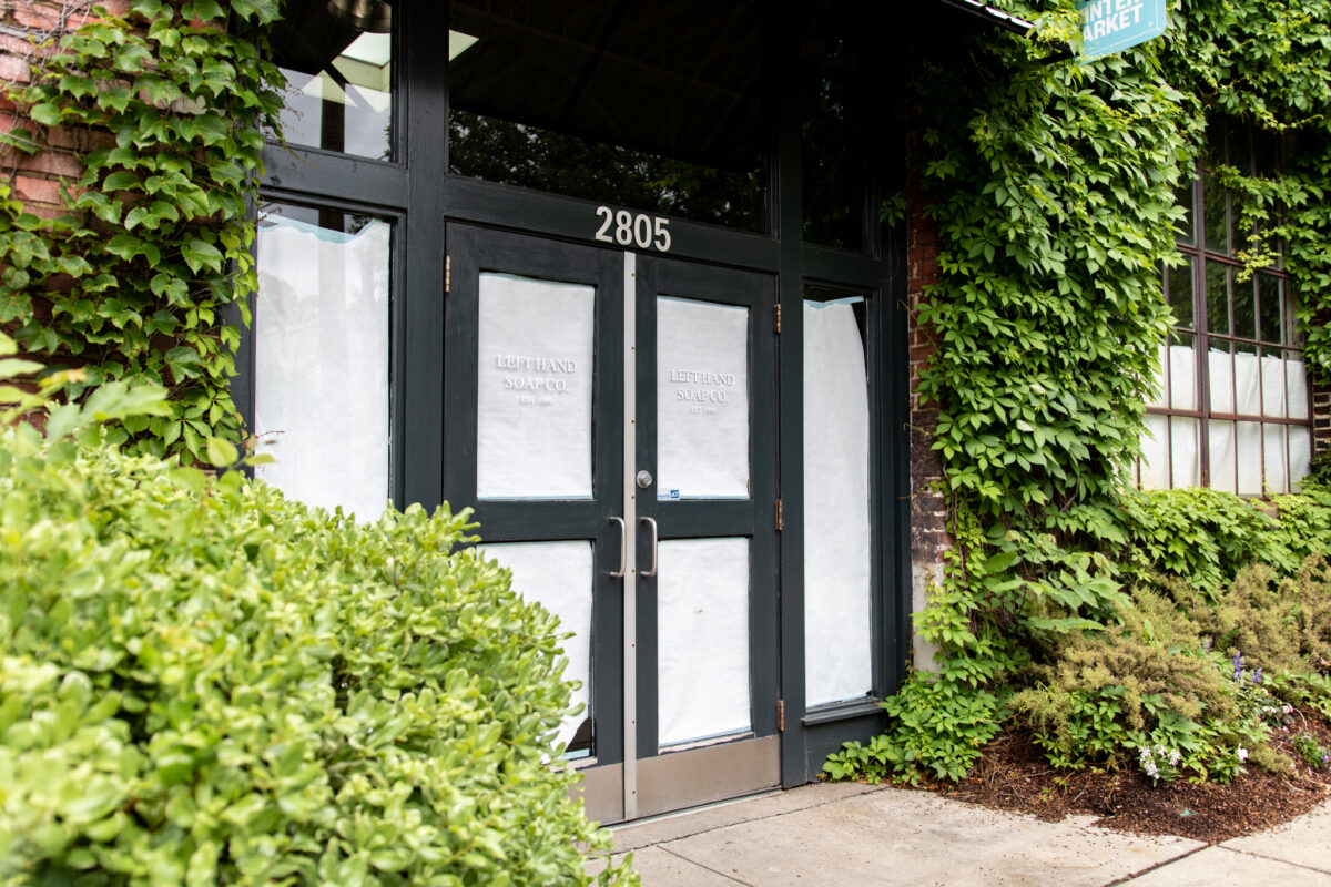 Left Hand Soap storefront in Pepper Place has closed