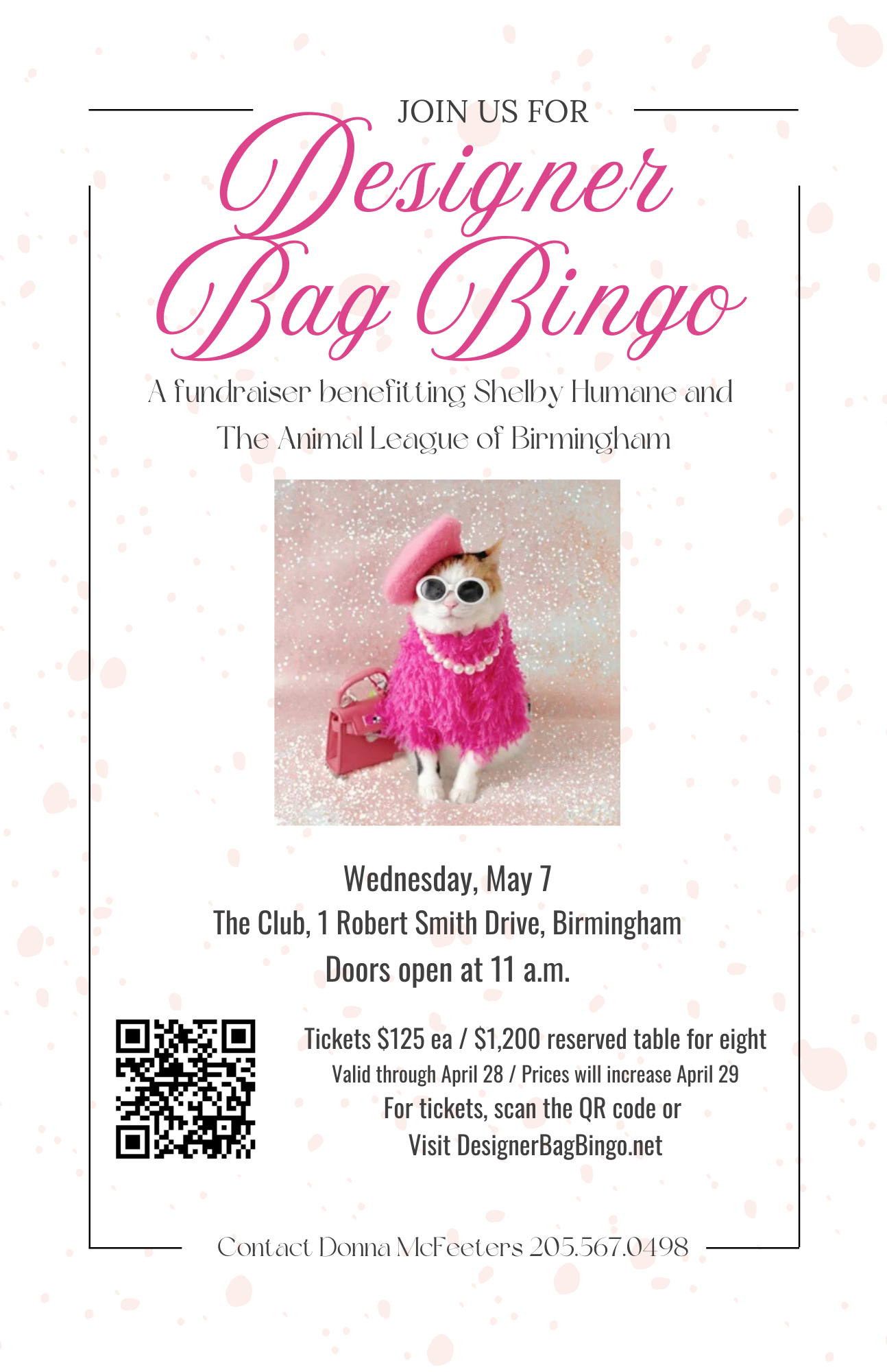 Designer Bag Bingo Presented By Best Friends of Shelby Humane and The Animal League of Birmingham