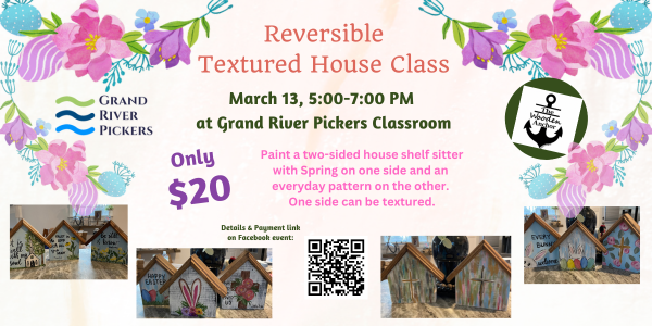 Two-sided House Shelf-sitter | Grand River Pickers Classroom