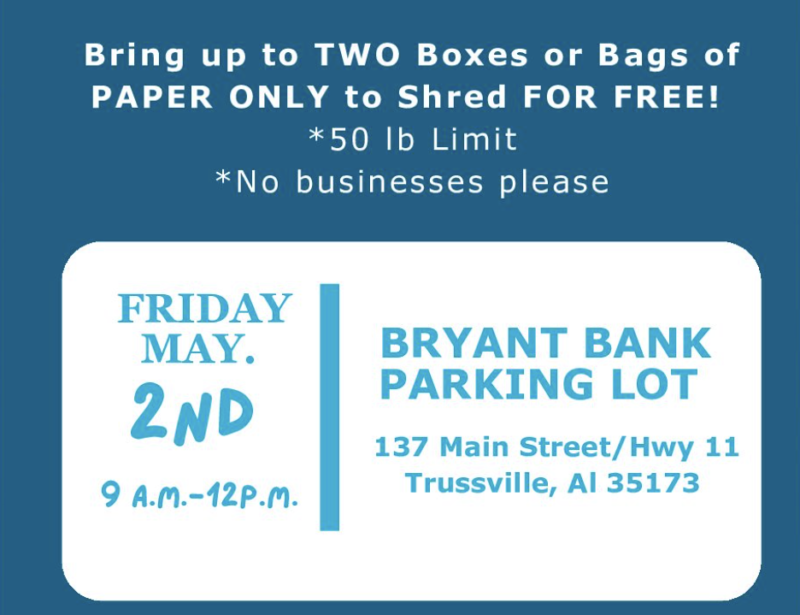 Community Shred Day – Trussville Community Shred Day – Trussville