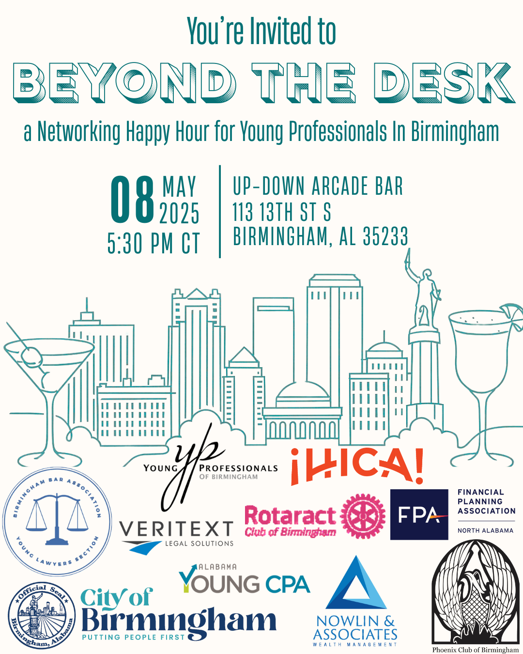 Beyond the Desk: A Networking Happy Hour for Young Professionals in BHM