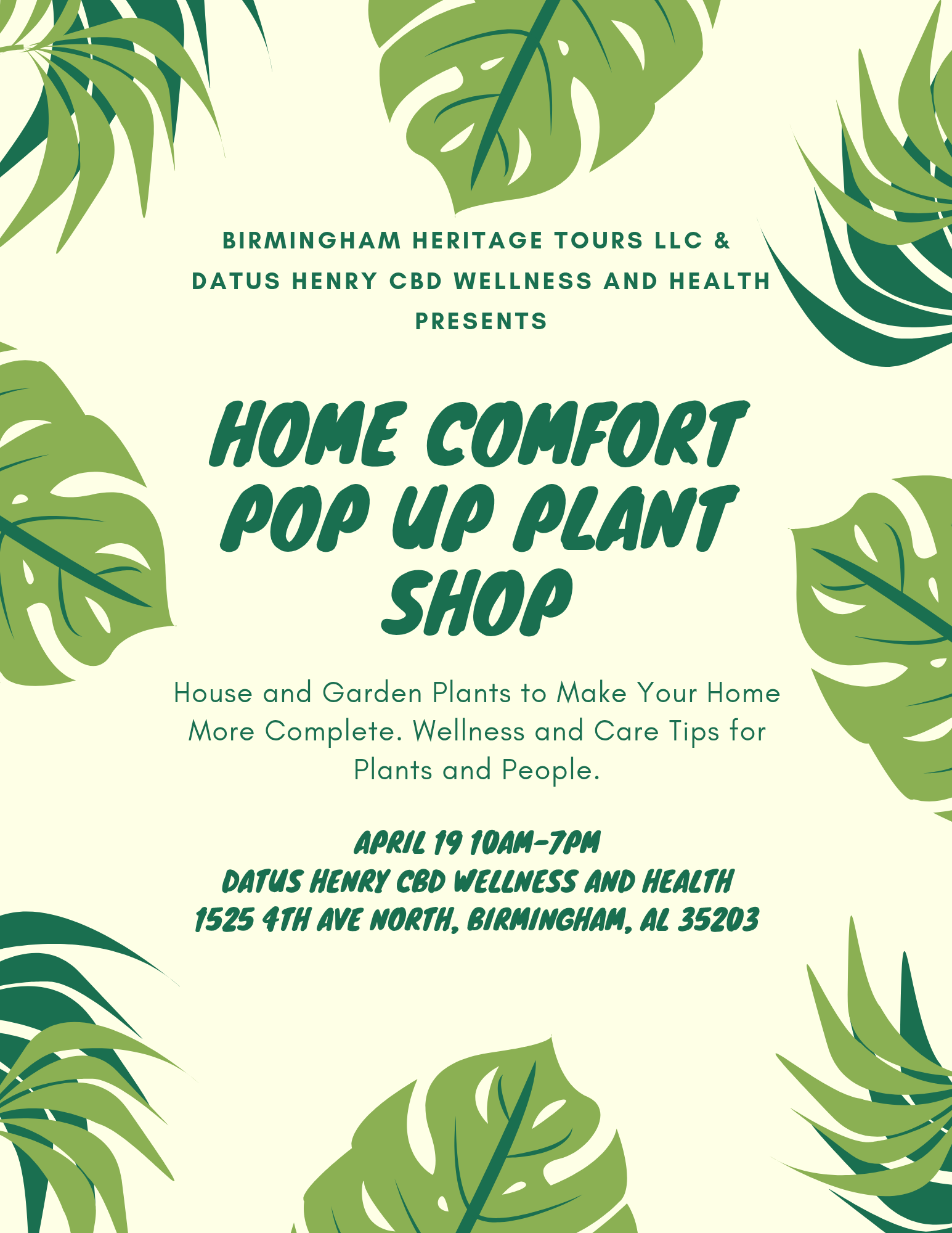 Home Comfort Plant Pop Up Shop