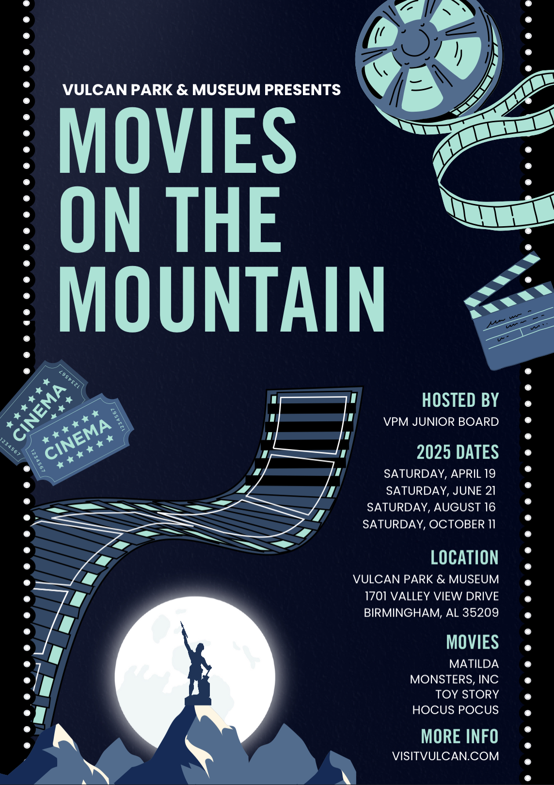 Vulcan Park & Museum presents Movies on the Mountain
