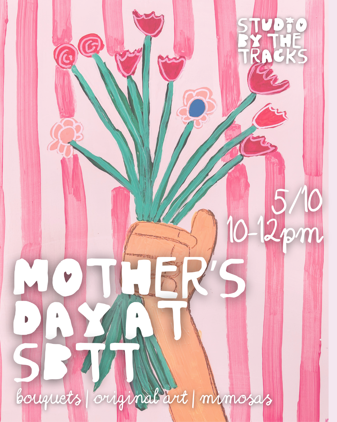 Mother’s Day plans in Birmingham: mimosas, bouquet building, and original art — all supporting a great cause at Studio By The Tracks
