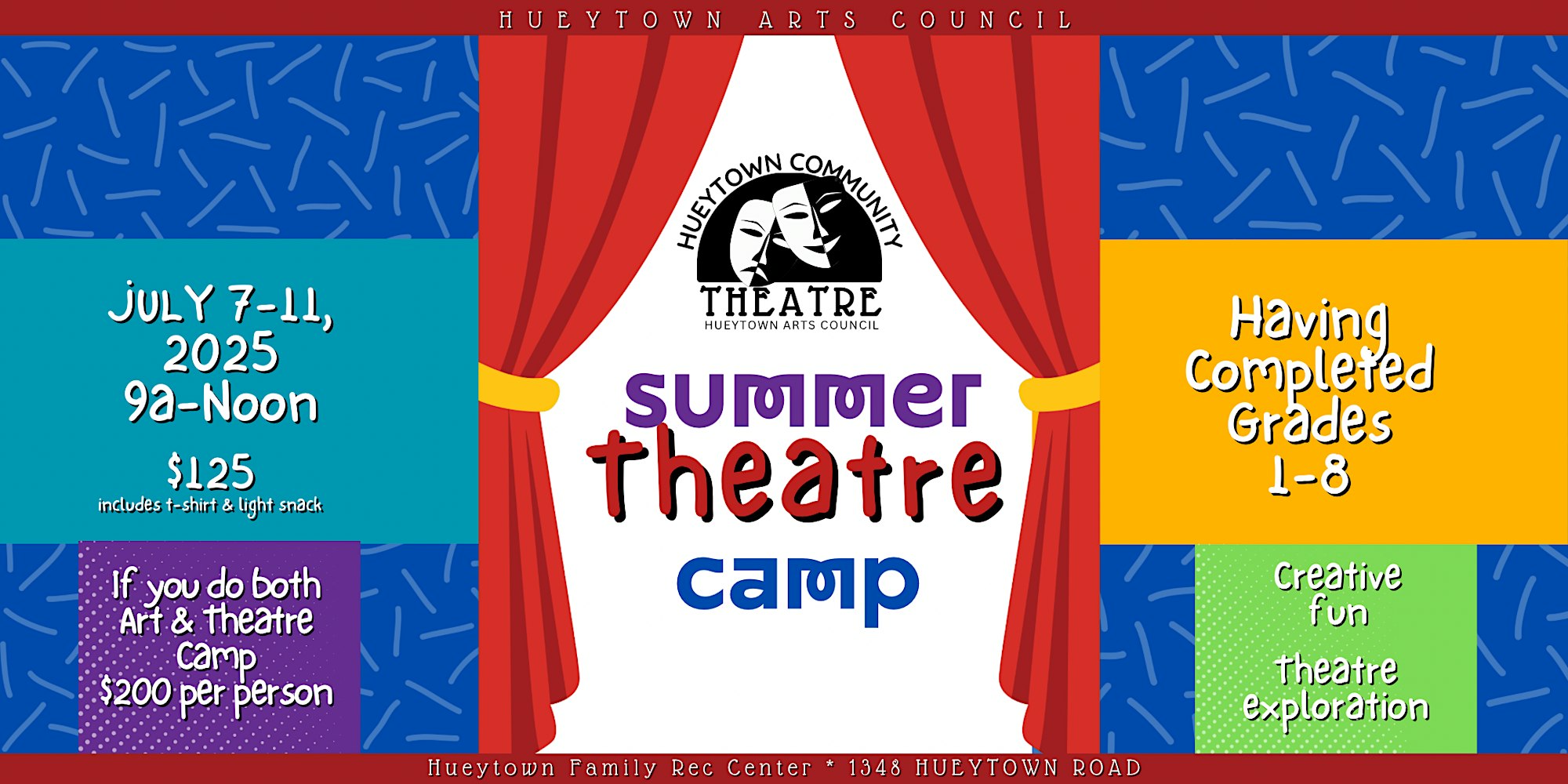 Children’s Theatre Camp Week 1st-8th grade (completed)