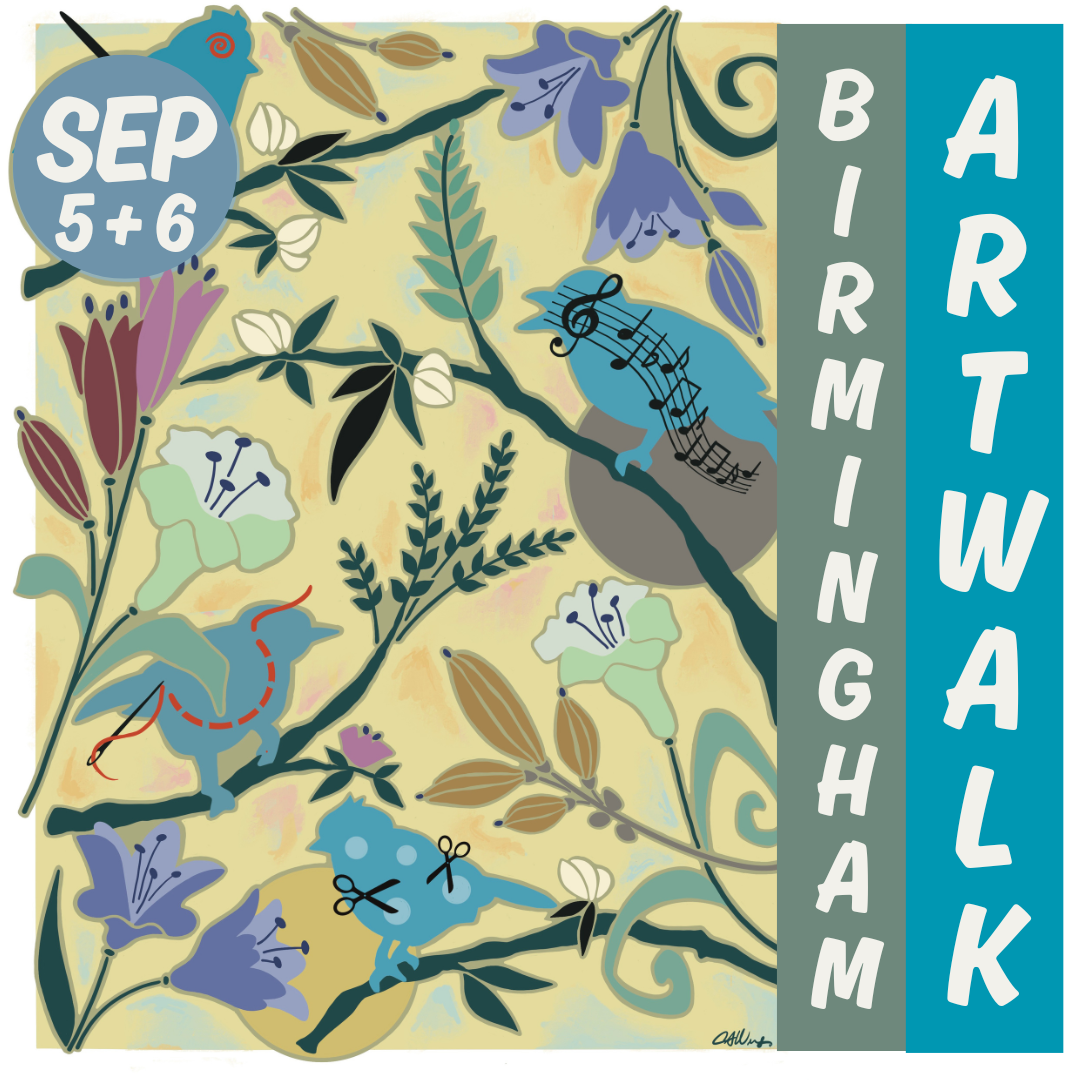 FREE family event in downtown Birmingham—Artwalk 2025 is Sept 5-6 5 Flyer for this year's Birmingham Artwalk