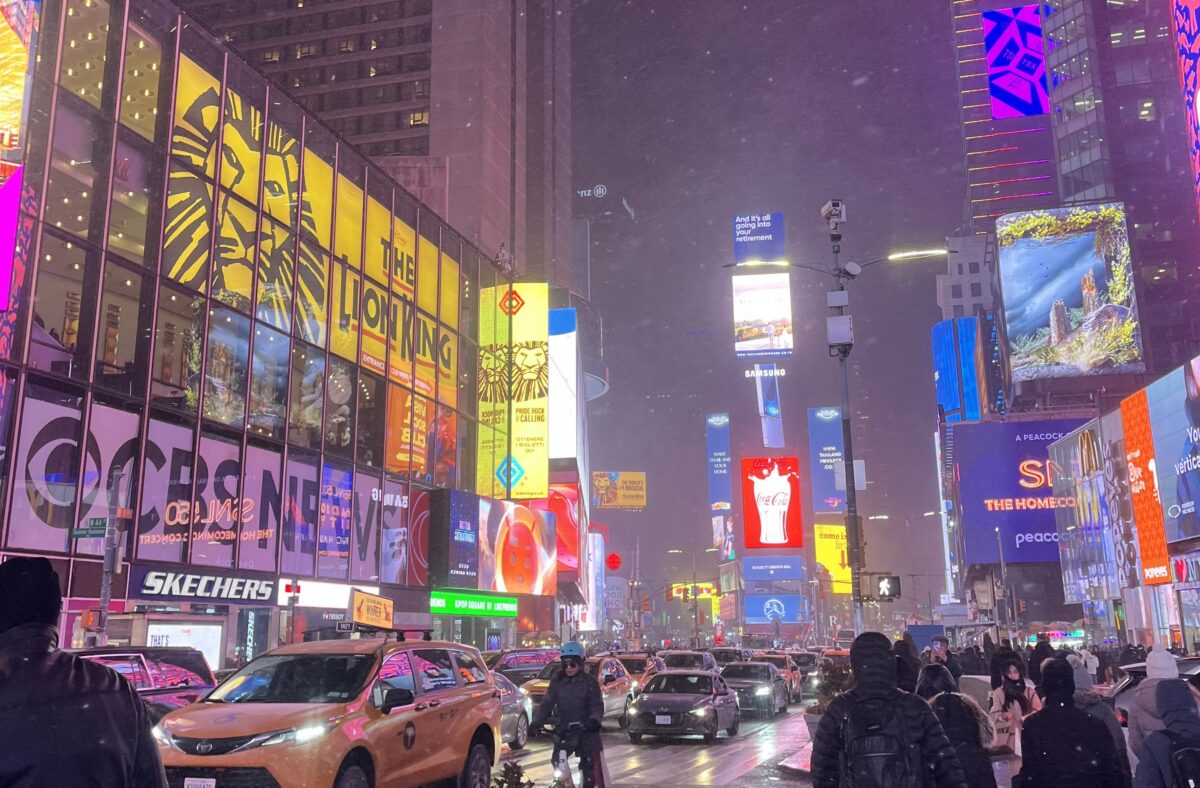 Birmingham local Grace Davis appears on Times Square billboard