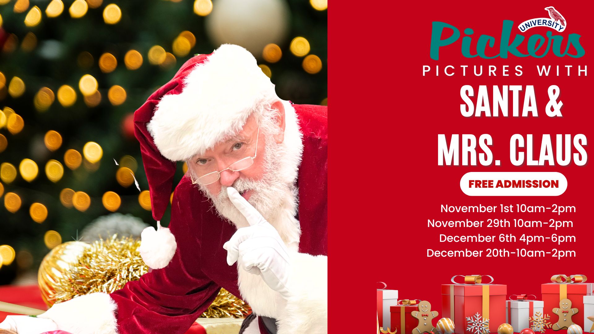 Cookies & Pictures with Santa & Mrs. Claus