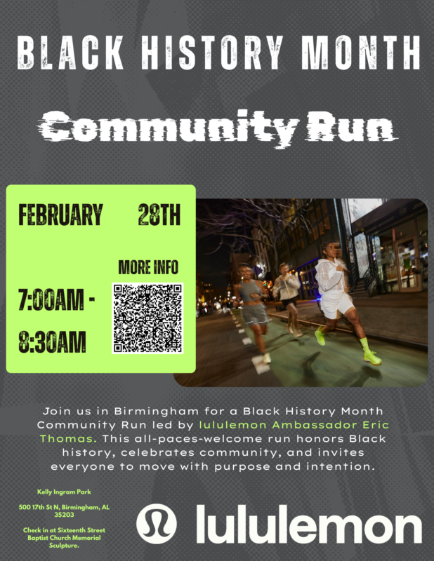 Black History Month Community Run with lululemon Ambassador Eric Thomas | Bham Now