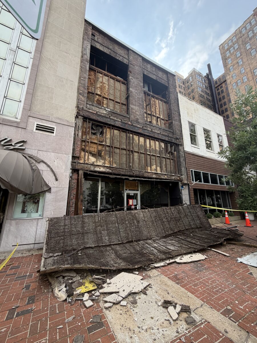 Downtown Birmingham facade collapse next to historic Bromberg’s ...