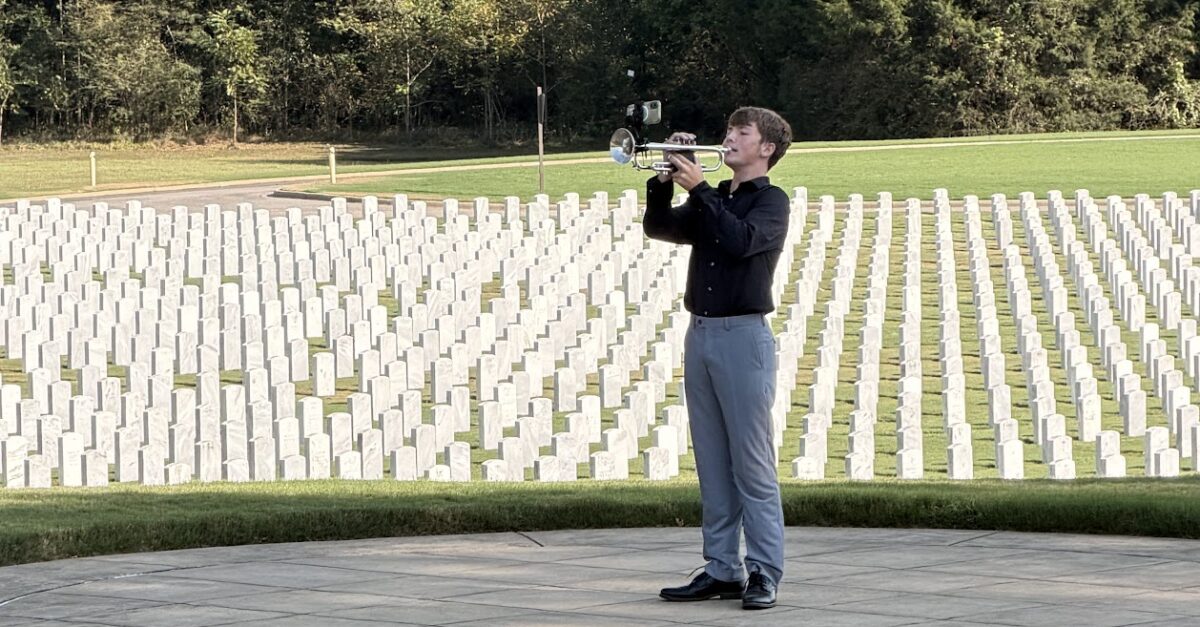 “Taps” played live daily at Alabama National Cemetery in September
